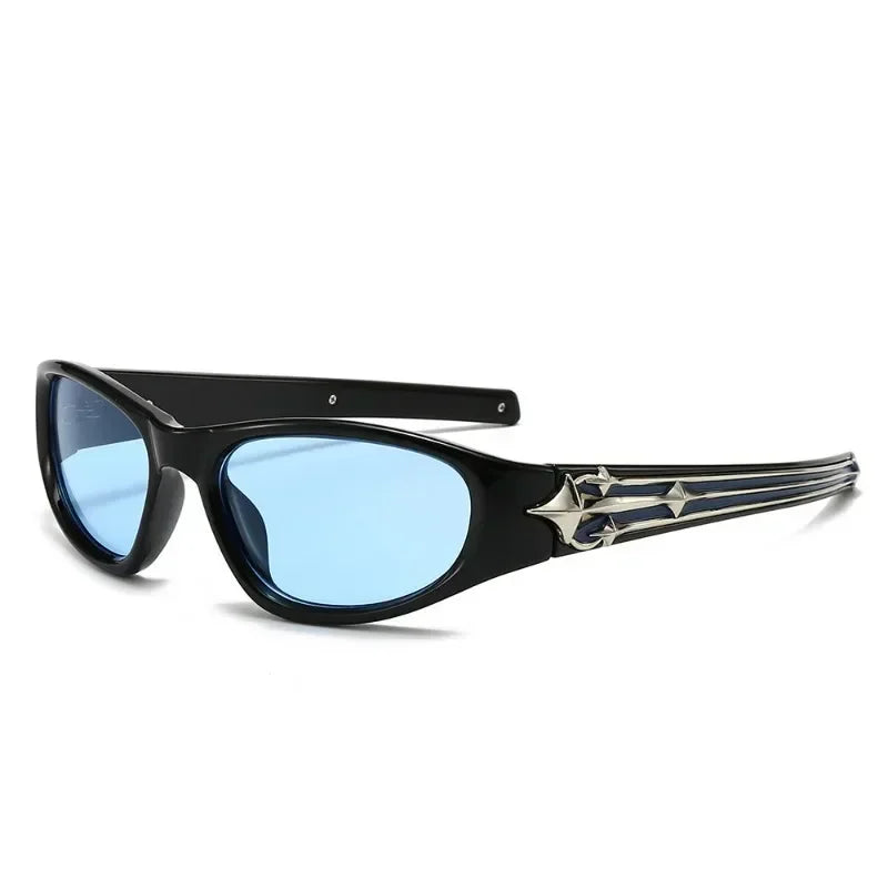Gafas de sol deportivas estilo punk de moda Y2K