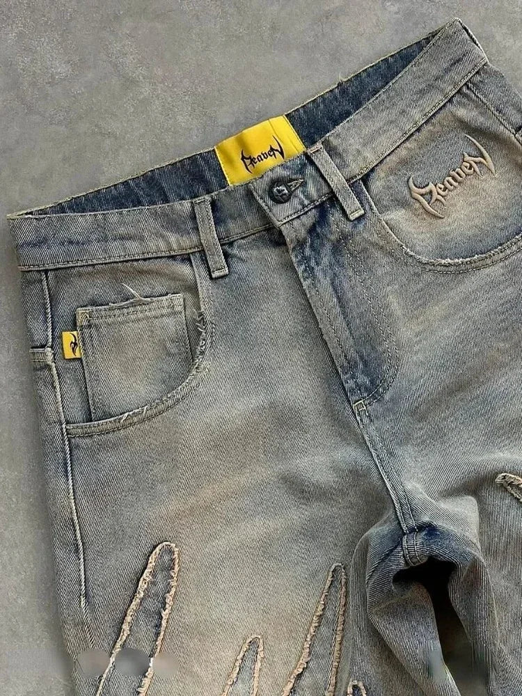 Lässige Baggy-Jeans mit Patch