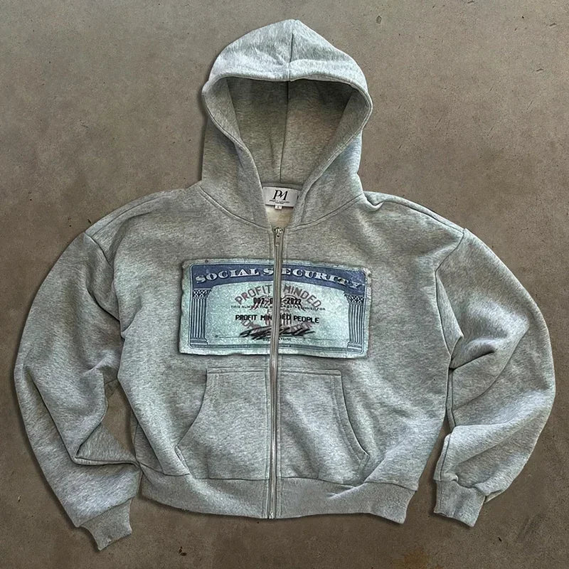 Y2K Retro Hoodie Herbst – Streetstyle Unisex