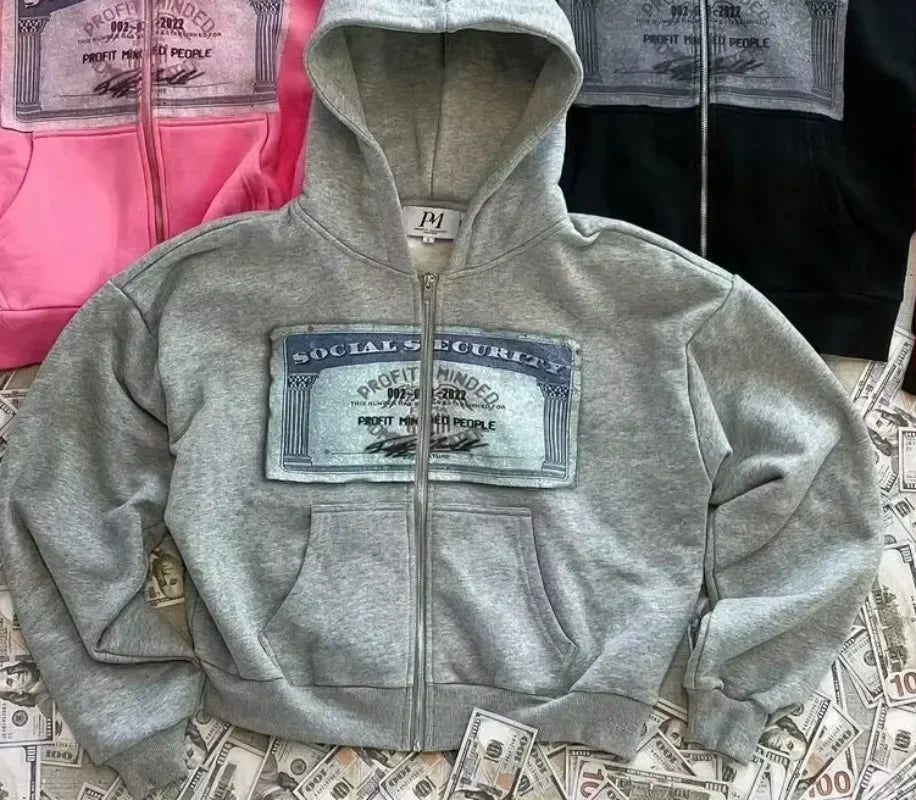 Y2K Retro Hoodie Herbst – Streetstyle Unisex