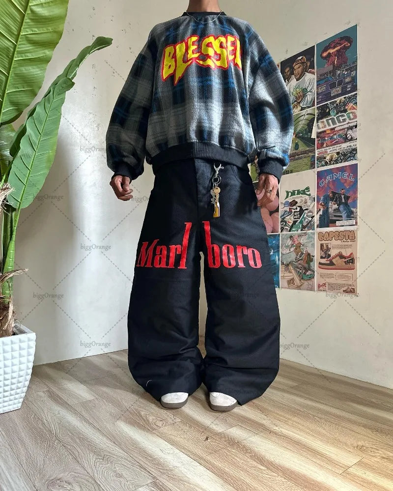 Trendy Marke Retro Streetwear Hosen