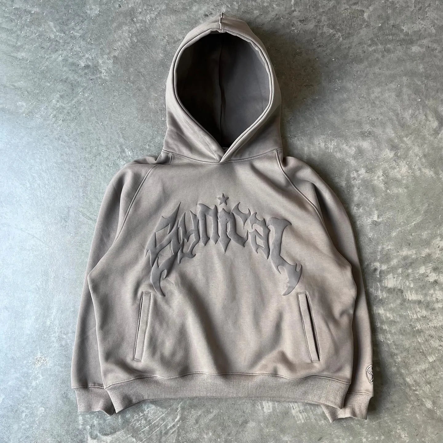 Hoodie Oversized Lettre Imprimée – Harajuku & Y2K