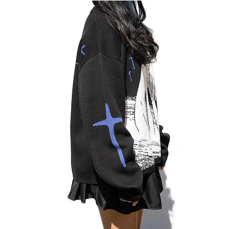Suéter kawaii: estilo gótico y Y2K