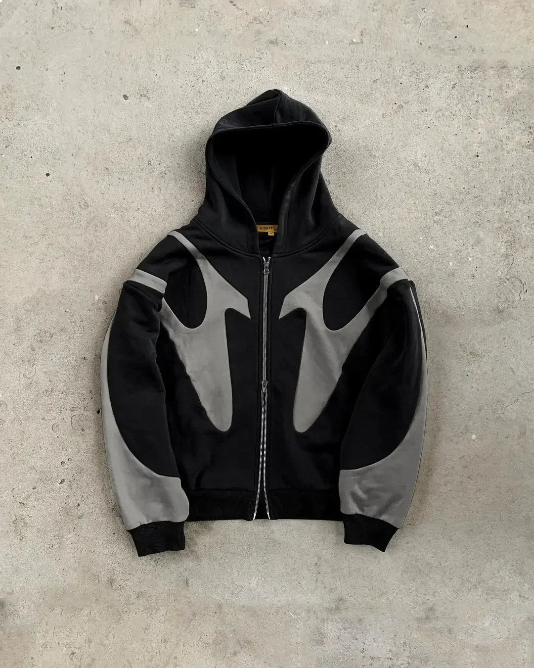 Harajuku Y2K Hoodie – Gotische geometrische Stickerei