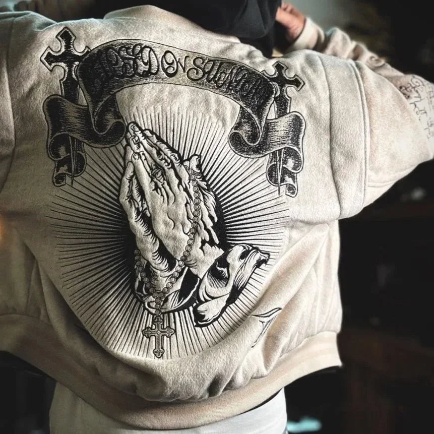 Chaqueta bordada pesada