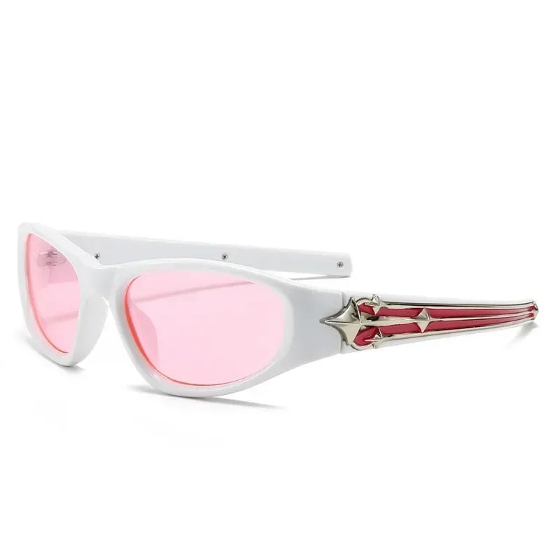 Gafas de sol deportivas estilo punk de moda Y2K
