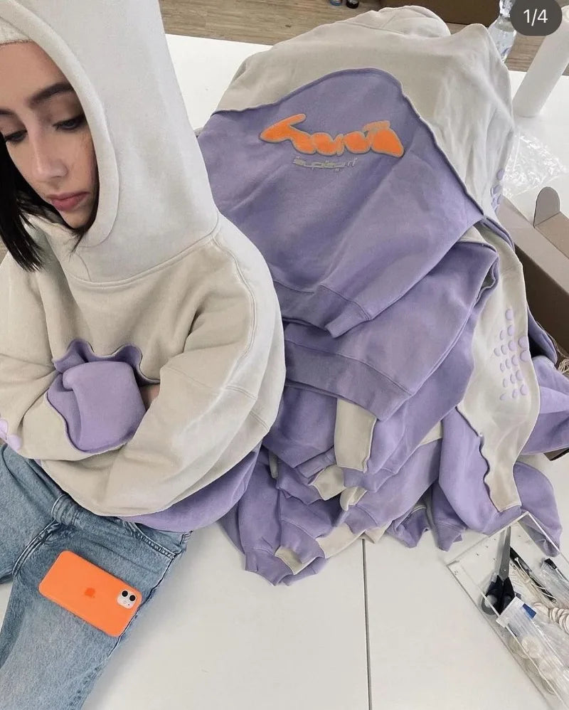 Hoodie Y2K Harajuku – Zip avec Motif Lettre