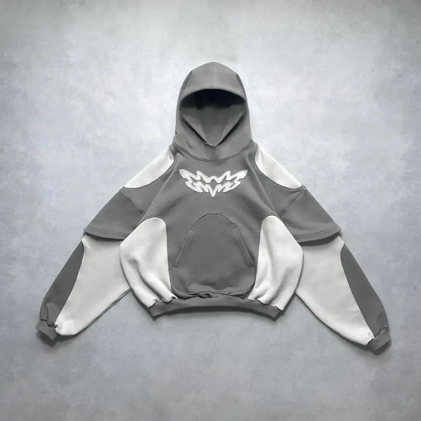 Harajuku Y2K Hoodie – Gotische geometrische Stickerei