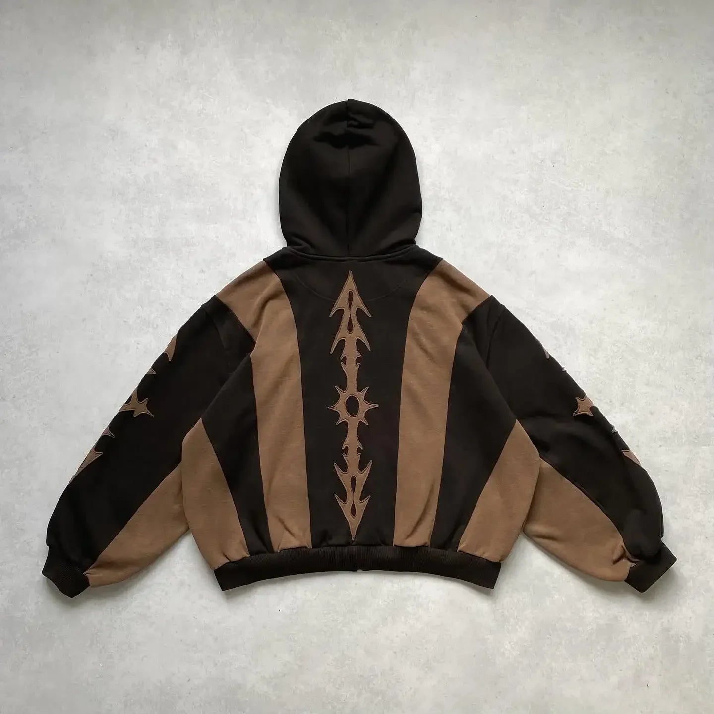 Harajuku Y2K Hoodie – Gotische geometrische Stickerei
