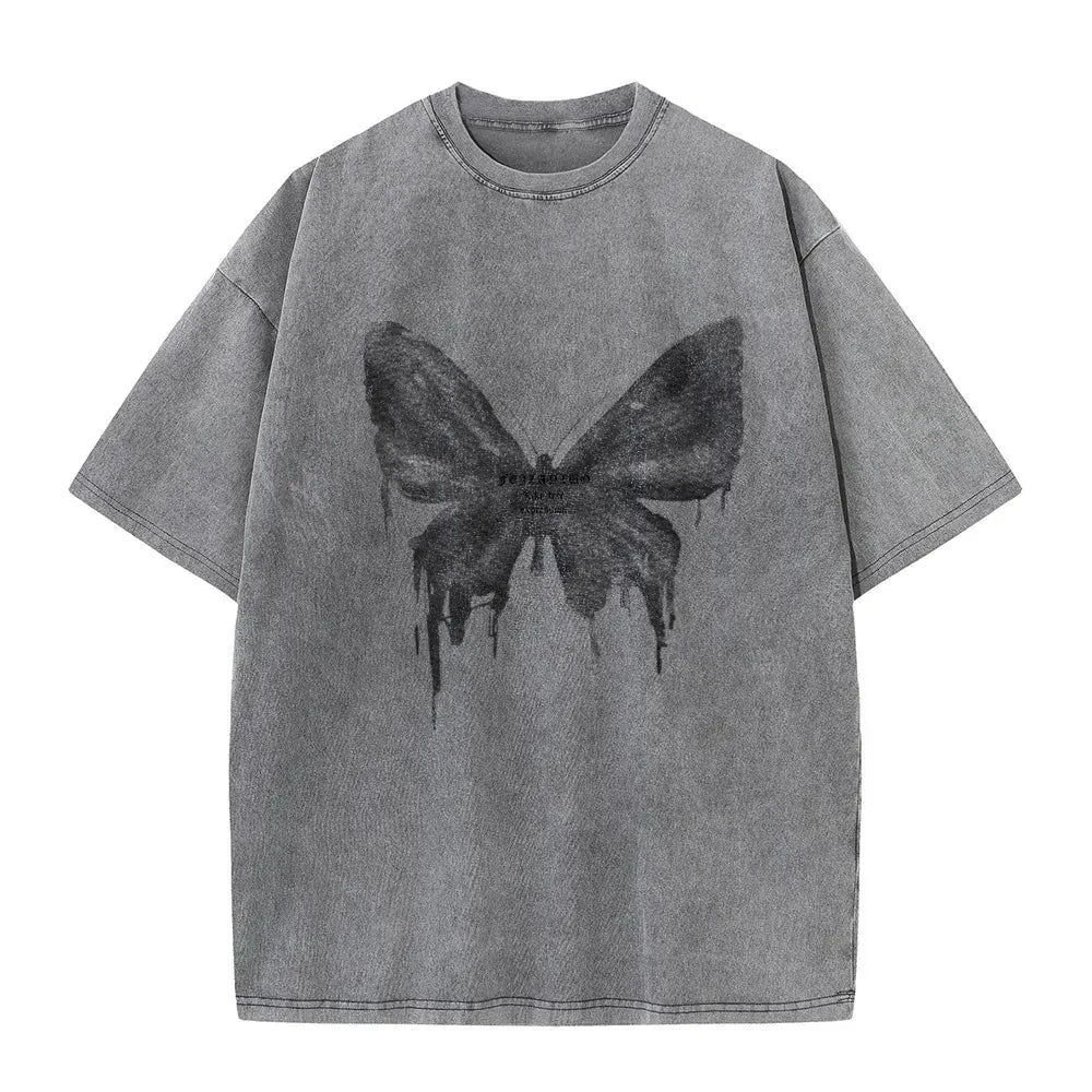 Kurzarm-T-Shirt aus Baumwolle im Vintage-Stil