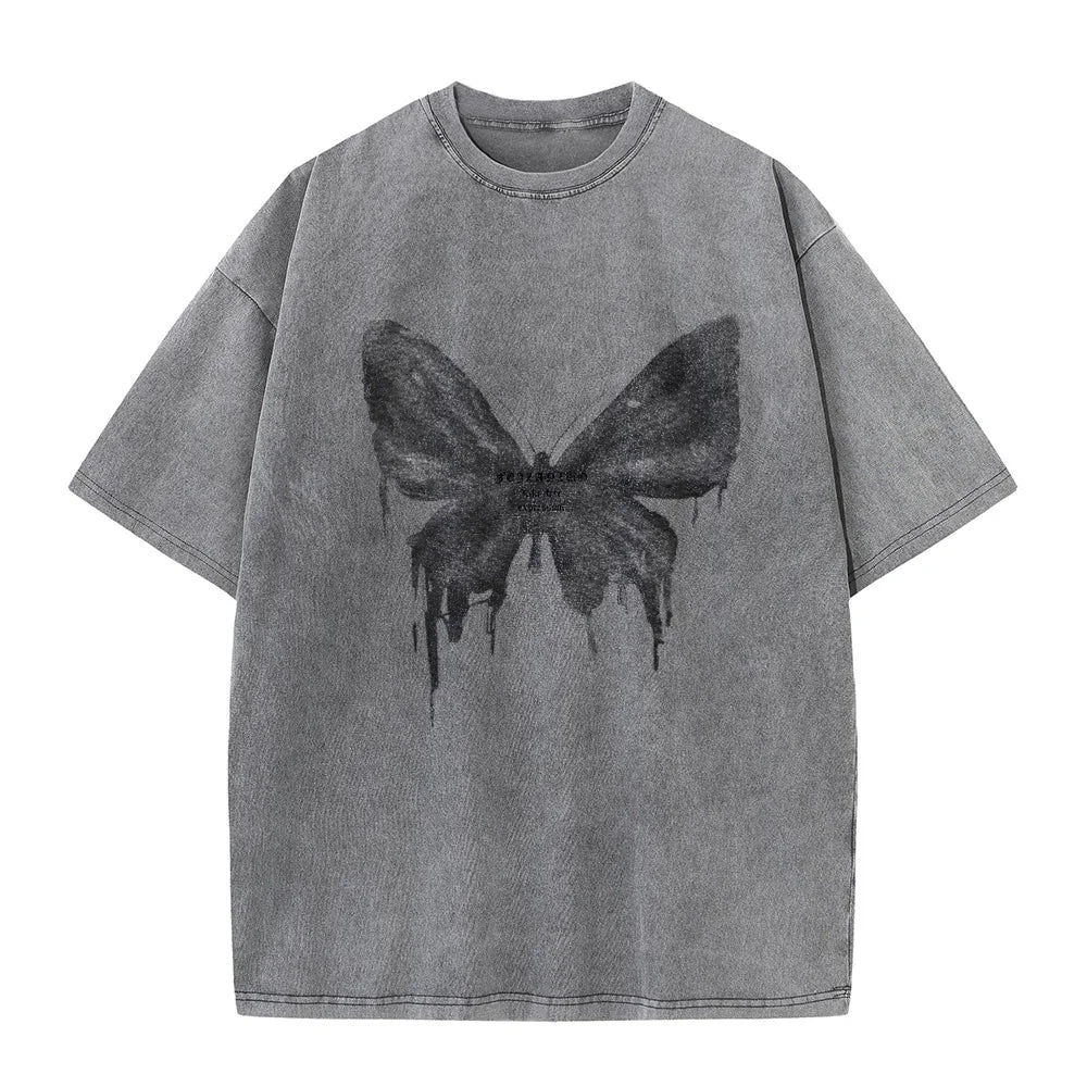 Kurzarm-T-Shirt aus Baumwolle im Vintage-Stil