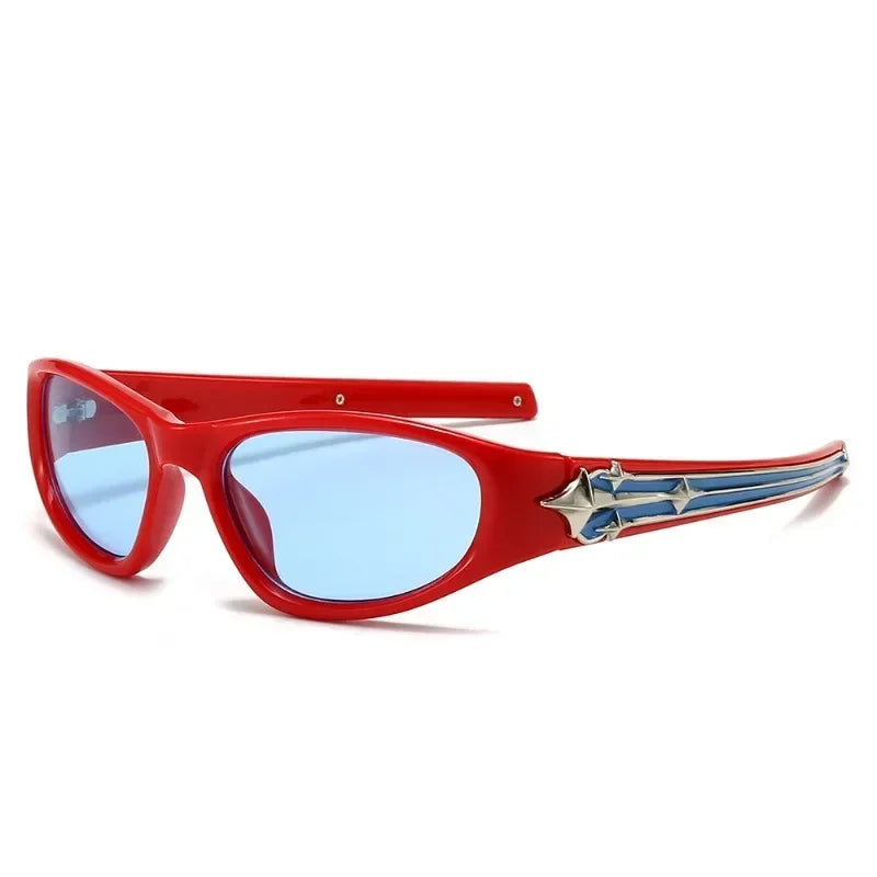 Gafas de sol deportivas estilo punk de moda Y2K