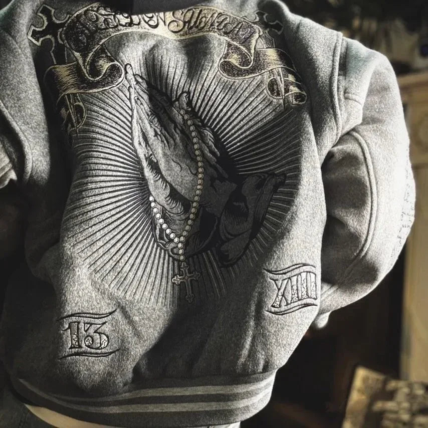 Chaqueta bordada pesada