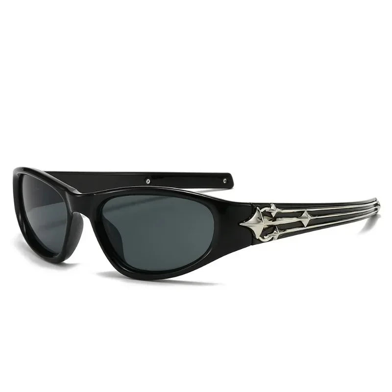 Gafas de sol deportivas estilo punk de moda Y2K