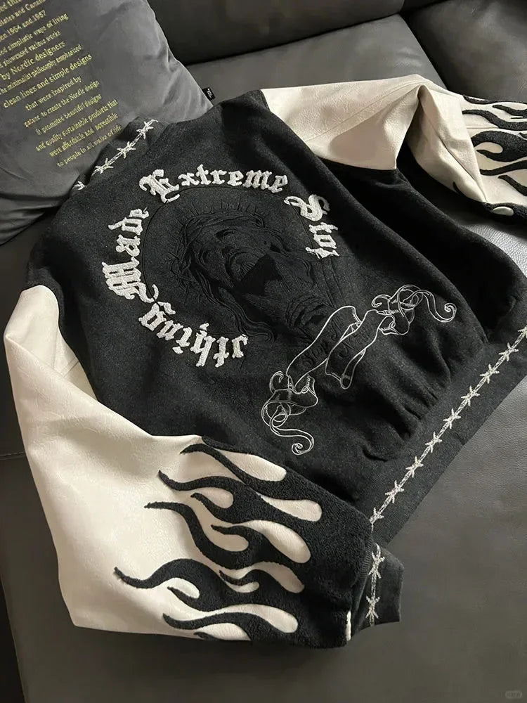Chaqueta bordada pesada